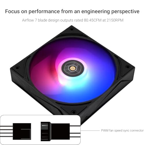Thermalright TL-H12-X28-S 120mm Black Addressable RGB PWM 80.45 CFM 1-Pack image