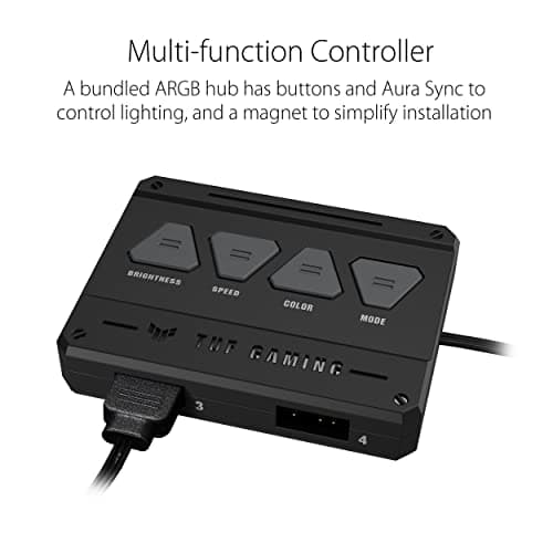 Asus TUF Gaming TF120 ARGB 120mm Black / White ARGB PWM 76 CFM 3-Pack image