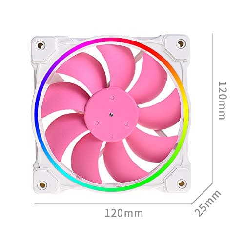 ID-COOLING ZF 120mm Pink / White Addressable RGB PWM 55.2 CFM 1-Pack image