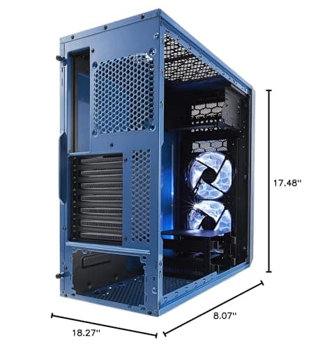 Fractal Design Focus G ATX Mid Tower Black / Blue Acrylic Side Panel image