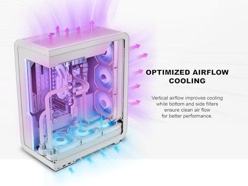 SSUPD Xhuttle ATX Mid Tower White Tempered Glass image