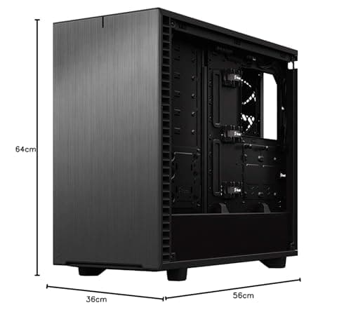 Fractal Design Define 7 Gray Solid Brushed Aluminum/Steel E-ATX Silent Modular Mid Tower Computer Case image