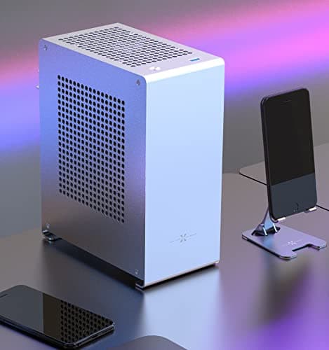 ZZEW A1 Plus Mini-ITX Tower Silver Mesh Side Panel, USB 3.2 Gen 1 Type-A Front Panel, 200 x 114 x 253 mm image