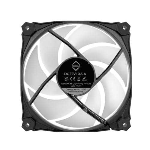 Iceberg Thermal IceGALE Lightning 120mm Black ARGB PWM 76.74 CFM 3-Pack image
