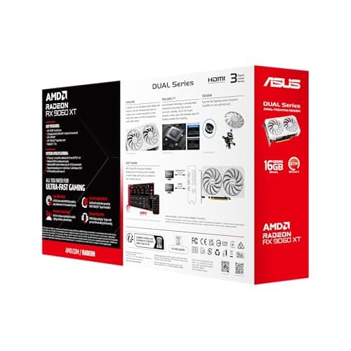 ASUS Dual Radeon RX 9060 XT 16GB GDDR6 White Edition image