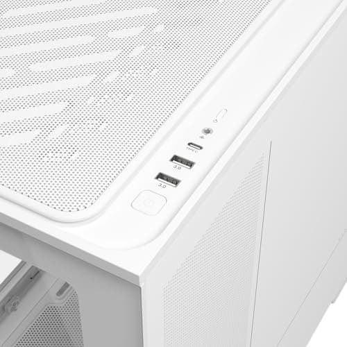 Asus Prime AP202 Micro ATX Mid Tower White with Tempered Glass Side Panel and USB 3.2 Gen 2x2 Type-C / USB 3.2 Gen 1 Type-A image