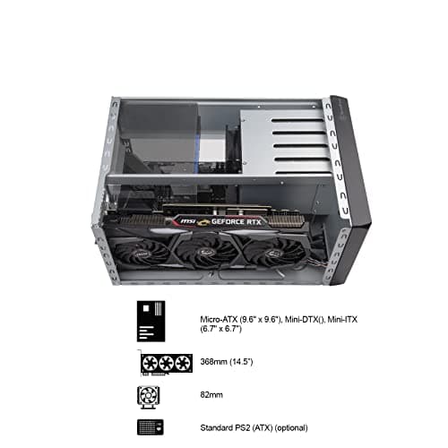 Silverstone CS351 Micro ATX Desktop Black with USB 3.2 Gen 2 Type-C and USB 3.2 Gen 1 Type-A image