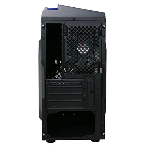 CiT F3 Micro ATX Mini Tower Black / Blue with Acrylic Side Panel and USB 3.2 Gen 1 Type-A, USB 2.0 Type-A image