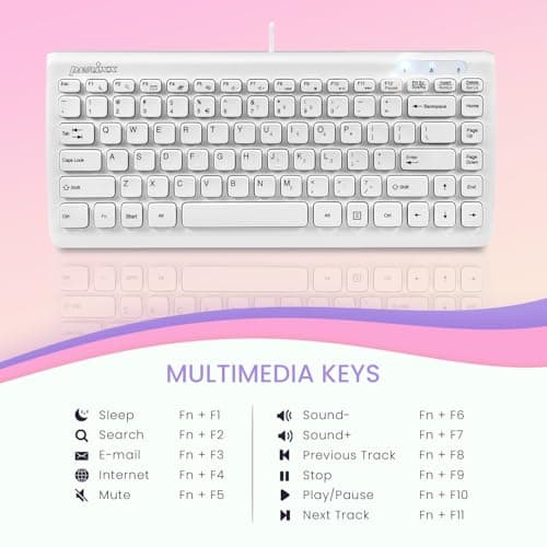 Perixx PERIBOARD-407W Mini Wired Keyboard image