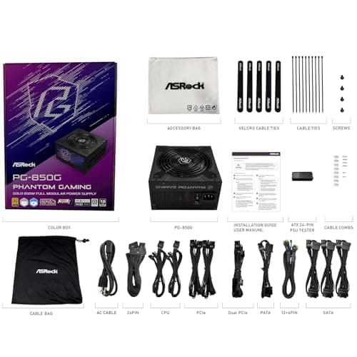 ASRock Phantom Gaming PG-850G Black 850W Fully Modular 80+ Gold image