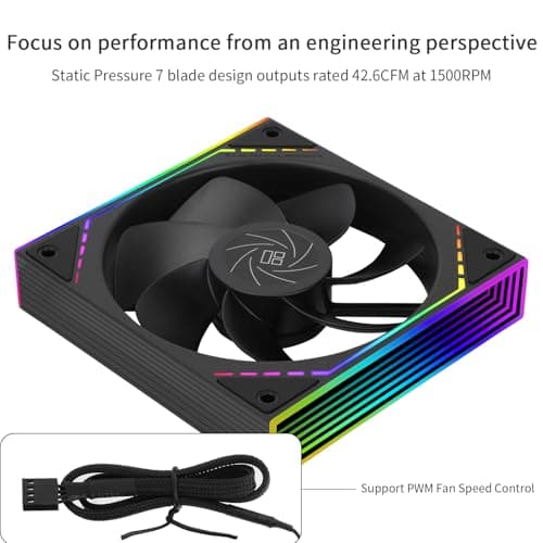 Thermalright TL-M12R 120mm Black Addressable RGB PWM 42.6 CFM image