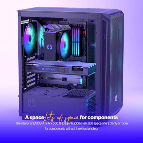 ENDORFY ARX 500 ARGB ATX Mid Tower Black Tempered Glass Side Panel image