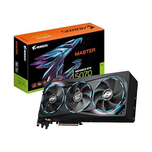 Gigabyte AORUS MASTER GeForce RTX 5070 12GB GDDR7 Black image