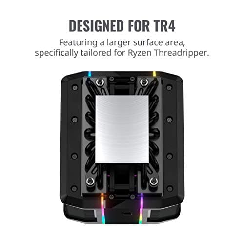 DarkFlash Shadow Pro PWM Aluminum CPU LED Addressable RGB Motherboard Control Cooler Cooling Fan Motherboard Sync for Intel Core i7/i5/i3 AM3/AM4 image