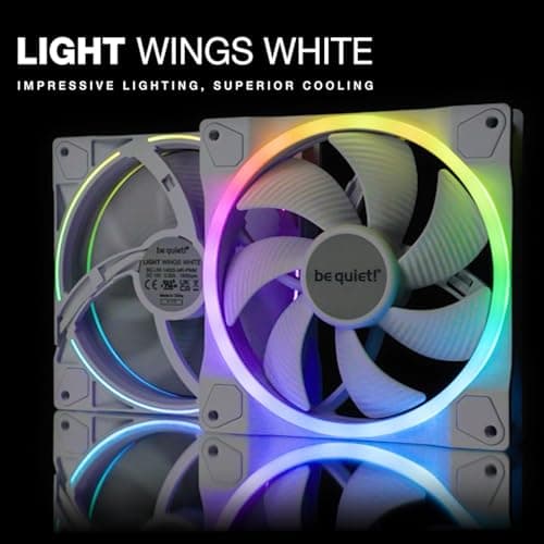 be quiet! Light Wings 140mm White PWM ARGB 3-Pack High Speed image
