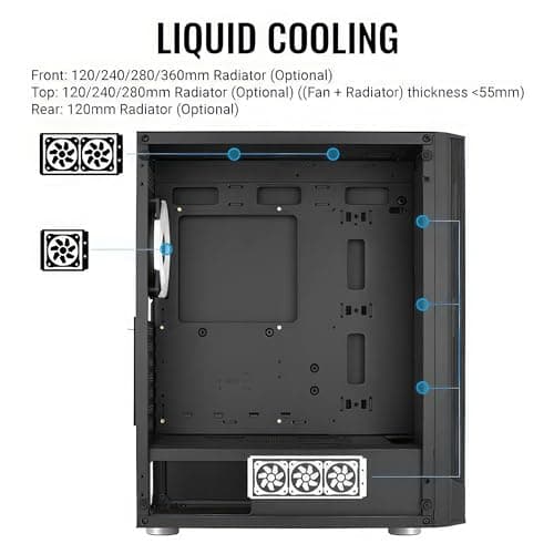 Aerocool Prism V2 RGB ATX Mid Tower Black with Tempered Glass image
