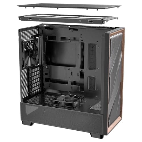 Antec FLUX ATX Mid Tower Black / Brown Tempered Glass Side Panel image