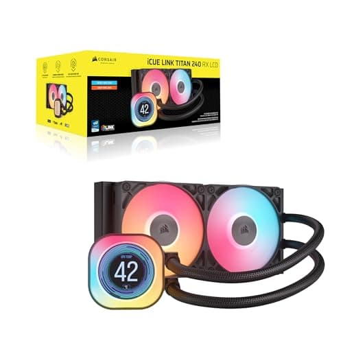Corsair iCUE LINK TITAN Water 240mm RX LCD 73.5 CFM Black image