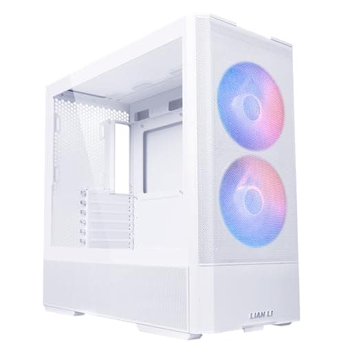 Lian Li Lancool 207 ATX Mid Tower White with Tempered Glass Side Panel and USB 3.2 Gen 2 Type-C, USB 3.2 Gen 1 Type-A image