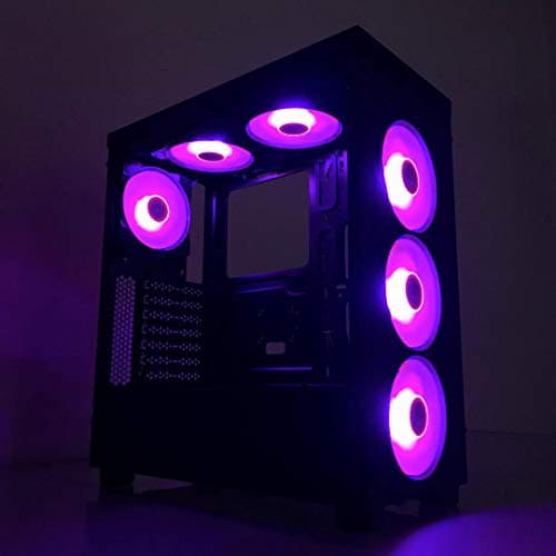 Apevia APEVIA CO512L-PK Cosmos 120mm Pink Ultra Silent 16 LEDs Anti-Vibration Rubber Pads 56.67 CFM 5-Pack image