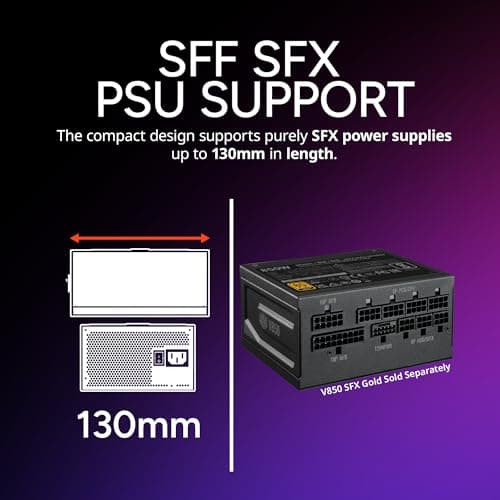 Cooler Master NR200P V3 Mini-ITX Desktop Black with Acrylic Side Panel and USB 3.2 Gen 2x2 Type-C, USB 3.2 Gen 1 Type-A image