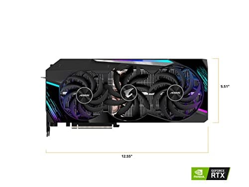 Gigabyte AORUS MASTER GeForce RTX 3080 LHR 12GB GDDR6X Black image