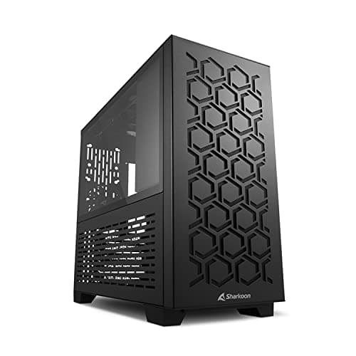 SHARKOON MS-Y1000 Micro ATX Mid Tower Black Tempered Glass image