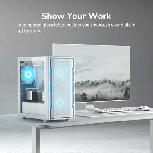 Cougar Uniface Mini RGB Micro ATX Mini Tower Black Tempered Glass, RGB image