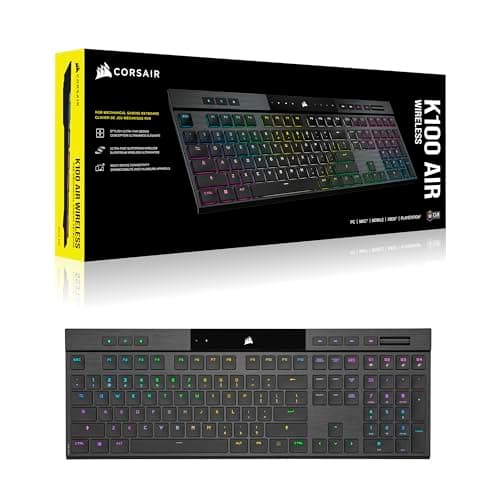 Corsair K100 AIR Wireless RGB Bluetooth/Wireless/Wired Gaming Keyboard image