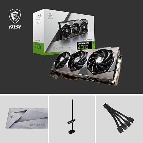MSI SUPRIM X GeForce RTX 4080 16GB GDDR6X Black image