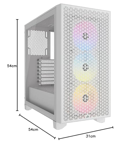 Corsair 3000D ATX Mid Tower White RGB AIRFLOW Tempered Glass image