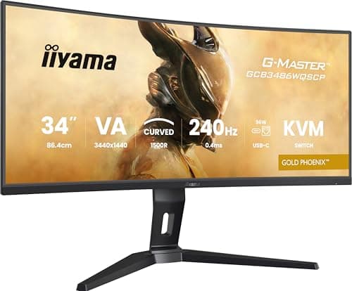 iiyama G-Master GCB3486WQSCP-B1 Gold Phoenix 34" 3440x1440 240Hz VA Monitor Curved main image