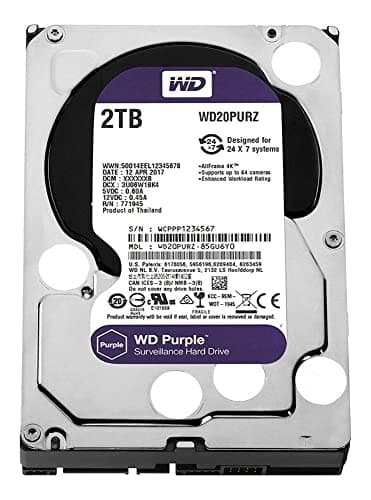 Western Digital Purple 2TB HDD 3.5" 5400RPM SATA 6.0 Gb/s image