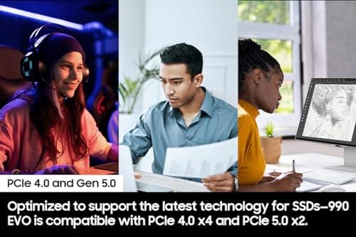 Samsung 990 EVO 1TB SSD M.2-2280 PCIe 5.0 x2 NVMe image