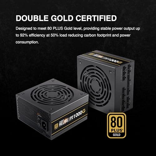 GAMDIAS HELIOS P2-1000G Black 1000W Non-Modular 80+ Gold image