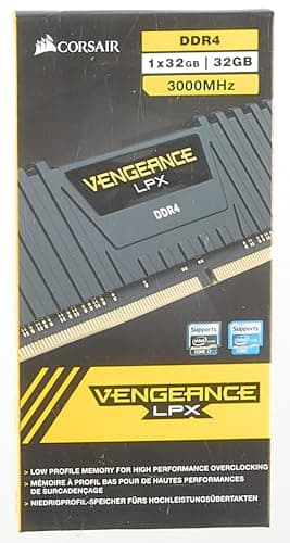 Corsair Vengeance LPX Black / Yellow DDR4-3000 CL16 32GB (1x32GB) image
