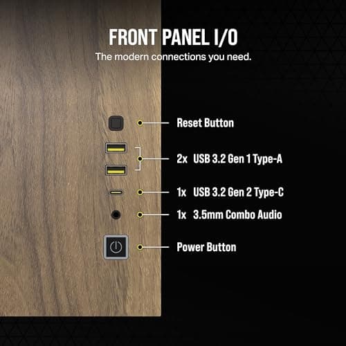 Corsair 2500X Micro ATX Mini Tower Walnut with Tempered Glass Side Panel image