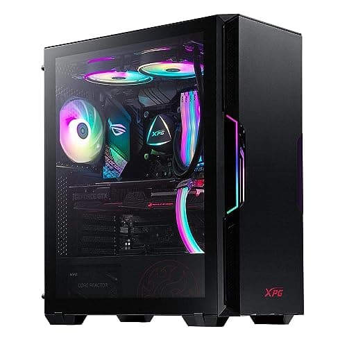 ADATA XPG STARKER ATX Mid Tower Black with Tempered Glass Side Panel, USB 3.2 Gen 1 Type-A Front Panel, and 400 x 215 x 465 mm Dimensions image