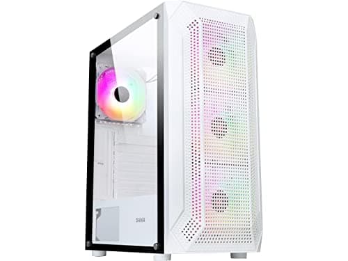 SAMA SAMA-Z4 ATX Mid Tower White / Black Tempered Glass Side Panel image