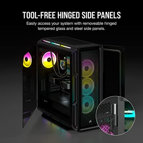 Corsair iCUE 5000T ATX Mid Tower RGB Tempered Glass Side Panel image