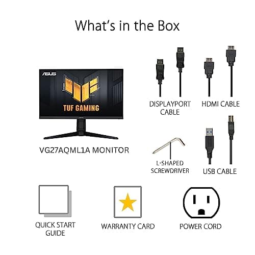 Asus TUF Gaming VG27AQML1A 27" 1440p 260Hz IPS Monitor image