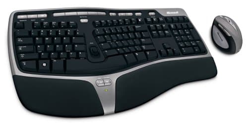 Microsoft WTA-00001 Wireless Ergonomic Keyboard with Laser Mouse image