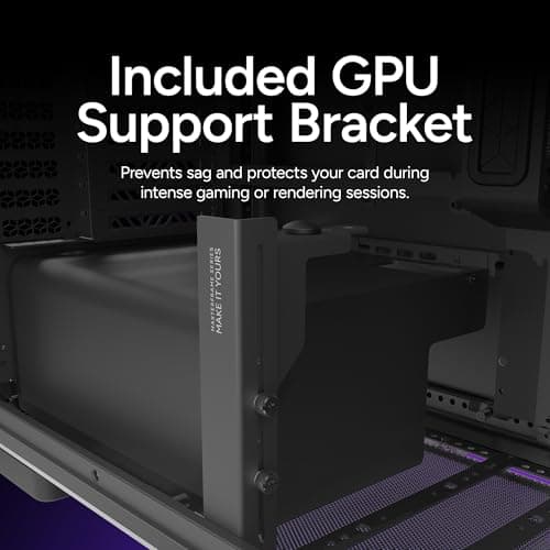 Cooler Master MasterFrame 600 ATX Mid Tower Black with Tempered Glass Side Panel and USB 3.2 Gen 2x2 Type-C USB 3.2 Gen 1 Type-A image