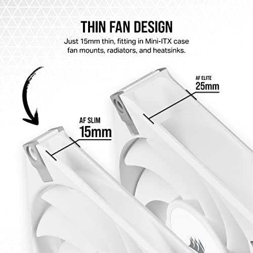 Corsair AF120 SLIM 120mm PWM 56.3 CFM White 1-Pack image
