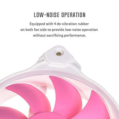 ID-COOLING ZF 120mm Pink / White Addressable RGB PWM 55.2 CFM 1-Pack image