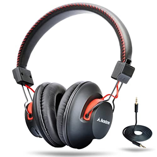Avantree Audition Closed-Back Headphones (Black / Red) main image