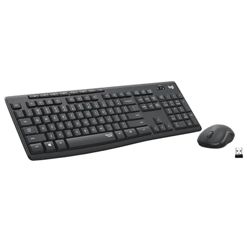 Logitech MK295 Silent Wireless/Wired Standard Keyboard with Optical Mouse image