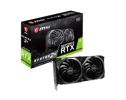 MSI VENTUS 2X OC GeForce RTX 3070 LHR 8GB GDDR6 Black image