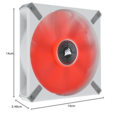 Corsair ML140 LED ELITE Premium 140mm White Red LED PWM 82.9 CFM image
