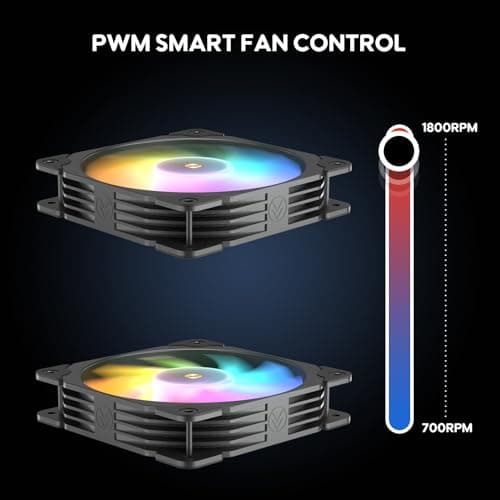 Vetroo SA-120 120mm Black ARGB PWM image